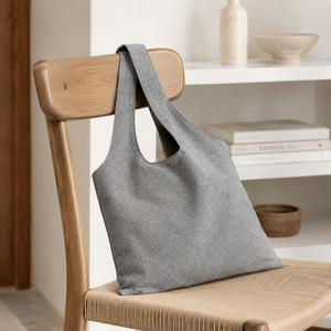 Bolsa de Compras Personalizada de Algodón Reciclado Melange 40x52cm con Asas, Logotipo Personalizado Impreso, Venta al por Mayor, Fabricante OEM ODM, Exportador - Product Image 4
