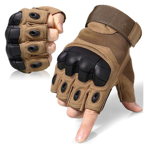 Guantes de Ciclismo de Medio Dedo de Cuero Ammara para Hombre con Protección UV, Cierre de Gancho y Bucle, Protección de Palma Reforzada para Entrenamiento y Ciclismo - Product Image 1