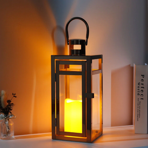 Premium Decorative Metal Lantern with Concrete <b>Candle</b> Holder Luxury Home <b>Candle</b> Lantern At <b>Cheap</b> Price - Product Image 2