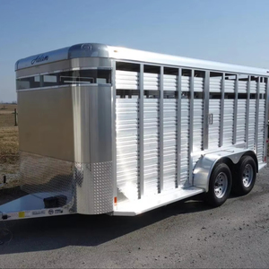 รถพ่วงบรรทุกสัตว์ 3 เพลา คุณภาพสูง พร้อมรั้วกั้นสัตว์ ขายส่งจากโรงงาน ราคาโรงงาน ขายดี รถขนส่งสำหรับฟาร์ม - Product Image 1