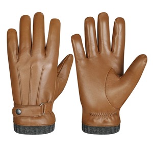 Gants d'hiver en cuir véritable durables, gants thermiques isolés pour le travail en extérieur, protection contre le froid et la conduite par temps froid - Product Image 3