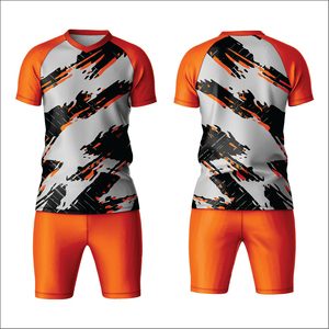 ชุดฟุตบอลพิมพ์ลายดิจิทัลแบบกำหนดเอง ผ้าโพลีเอสเตอร์ 100% ลาย 3 มิติ กางเกงขาสั้น ออกแบบเองได้ ชุดทีม ผลิตในปากีสถาน - Product Image 4