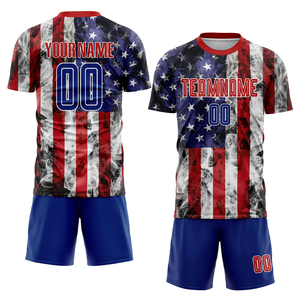 Conjunto de Camisetas de Fútbol Personalizadas al por Mayor para Equipos |   Conjunto de Fútbol Personalizado para Club o Academia, Ropa para el Día del Partido |   Uniformes Estilo Americano - Product Image 1