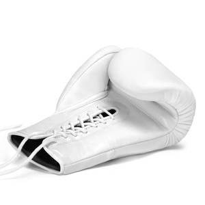 Gants de boxe professionnels à lacets en cuir de vache véritable pour la compétition, équipement d'entraînement et de sparring personnalisé Pro-Fight - Product Image 5