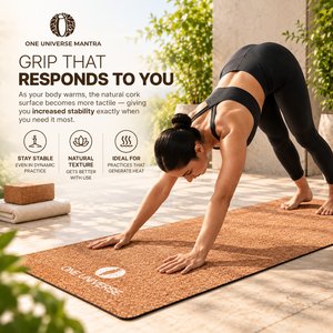 Tapete de Yoga de Corcho Natural One Universe Mantra, Antideslizante y Ecológico - Product Image 3