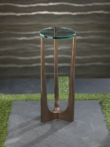 Textured Top Metal Coffee <b>Table</b> Contemporary Living Room Patterned Artistic Designer Furniture Christmas - Product Image 3