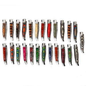 UA Supplies Handmade Damascus Steel Laguiole Style Industrial Grade Folding Knife Natural Wood Handle Pocket EDC 1 Year Warranty - Product Image 5