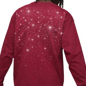 Camiseta de Manga Larga para Hombre, de Algodón de Alta Densidad, con Detalles de Cristales de Imitación, Estilo Urbano, Fabricante OEM al por Mayor - Product Image 3