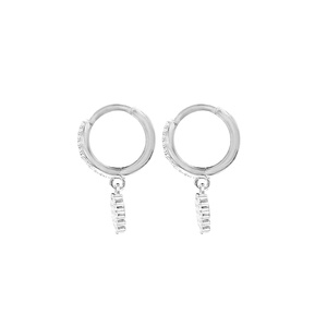 Zarkan Pure Silver Diamond <b>Earrings</b>-All Attraction on You - Product Image 5