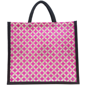 Bolsa de yute con estampado bonito y a la moda, bolsa de yute ecológica tejida con asa, fabricada en la India, West y Bengal - Product Image 3