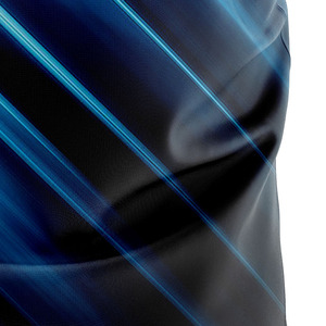 T-shirt de course unisexe à manches courtes, imprimé par sublimation, séchage rapide, en Spandex/Nylon, bleu uni, imperméable, anti-UV, col montant - Product Image 6