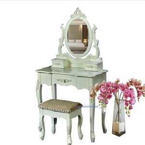 Vanité française élégante de style héritage avec miroir Vanités de maquillage classiques durables pour les espaces de vie Utilisation en appartement Hôtel - Product Image 3