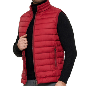 Custom manufacturer men Puffer Vest Quilted Sleeveless <b>packable</b> lightweight padded Vest Outerwear gilet padded vest - Product Image 5
