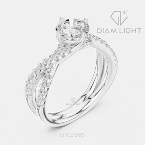 Bague de mariage ronde 1,159 carats, bijoux fins, certifiée IGI, or blanc 14 carats, diamant de laboratoire, bague de fiançailles et d'anniversaire - Product Image 2