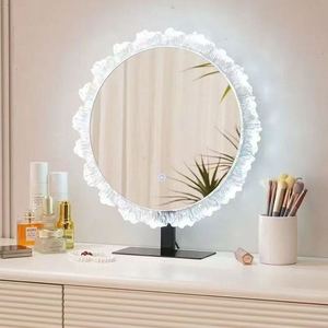 Miroir de maquillage rétroéclairé en verre rond Daystar Trade avec interrupteur tactile, design moderne, à fixer au mur, pour usage domestique - Product Image 3