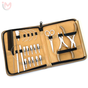 Kit Profesional de Herramientas para Extensiones de Cabello Chapadas en Oro, Set Completo para Fabricación y Tejido de Pelucas con Tijeras, Alicates y Agujas OEM - Product Image 6