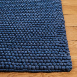 Tapis artisanal tissé à la main en laine avec bordure en boucle, antidérapant, adapté aux animaux domestiques, style scandinave, couleur unie, poils moyens, pour usage domestique - Product Image 6