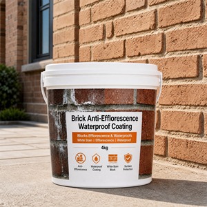 Anti Efflorescence 1K <b>Waterproof</b> Coating For Brick Masonry Low VOC Exterior Wall Migration Blocking Eco Friendly Surface - Product Image 1