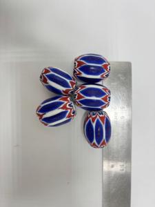 Perles de verre bleues à rayures chevron pour la fabrication de bijoux, vente en gros OEM et approvisionnement de qualité export pour les acheteurs mondiaux. - Product Image 4