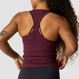 Camiseta Deportiva de Compresión para Mujer, Diseño de Espalda en Y, Corte Largo, Ajustada, Transpirable, para Entrenamiento - Product Image 5