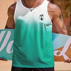Camiseta sin Mangas para Hombre, Color Sólido, Ropa Deportiva, Personalizable, para Fitness, Venta al Por Mayor - Product Image 5