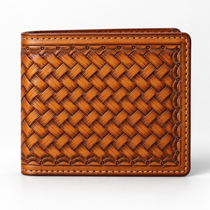 Cartera de Cuero Hecha a Mano con Diseño Tradicional, Ideal para Uso Diario, Almacenamiento de Efectivo y Organización de Tarjetas - Product Image 1