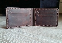 Monedero Bifold de Cuero Genuino Crazy Horse Marrón Vintage Tiding, Delgado, con Bloqueo RFID, Cierre Abierto, Impermeable, para Hombre, LW-0244 High