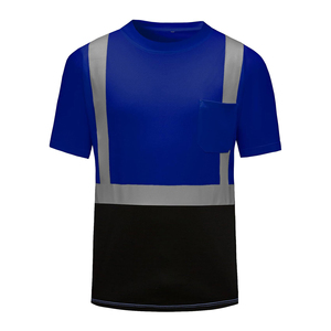 T-shirt de sécurité haute visibilité réfléchissant pour homme, en tissu polyester 100 % respirant, manches courtes, personnalisé - Product Image 1