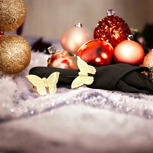 Hot Selling Factory Wholesale Metal Napkin <b>Ring</b> Golden butterfly Napkin Buckle for Hotel Table Decoration Bulk Quantity <b>Cheap</b> - Product Image 5