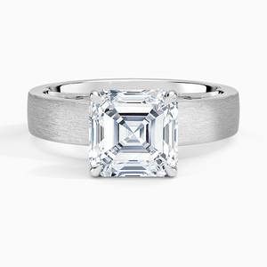 Bague solitaire élégante en or jaune 14 carats avec finition satinée, luxe intemporel et finition satinée de qualité supérieure - Product Image 3
