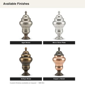 Pot à bougie artisanal en laiton de 15,5 cm, finition nickel vieilli, effet mercure chatoyant, luxueux pot d'apothicaire Ogee pour la décoration intérieure, les hôtels, les mariages et les tables - Product Image 5