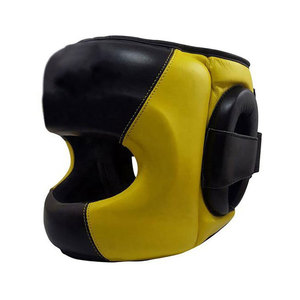 Custom Boxing Headgear Shock Absorbing Leather <b>Head</b> Guard for Sparring <b>Training</b> and Competition - Product Image 2