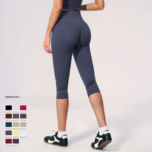Leggings de sport personnalisés taille haute en Spandex/Nylon, extensibles dans quatre directions, respirants, écologiques, effet push-up, pour yoga, entraînement et fitness - Product Image 2