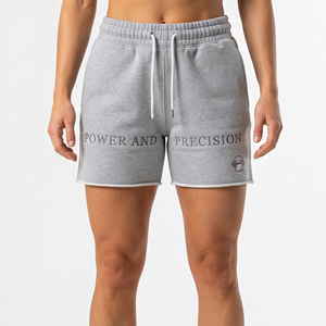 Heavyweight Cotton Fleece Shorts Women <b>Gym</b> Workout Athletic Casual Sweat Shorts <b>Ladies</b> Drawstring Waist Embroidery Sweat Shorts - Product Image 1