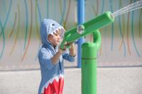 Parc aquatique commercial, jeux aquatiques, piscine, arroseur rotatif, pistolet à eau Gatling, équipement de jeux aquatiques, jeux de terrain de jeux