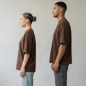 T-shirt ample à coupe carrée, manches tombantes, t-shirts unisexes pour hommes et femmes, 100% coton, col rond, t-shirt ample unisexe - Product Image 4