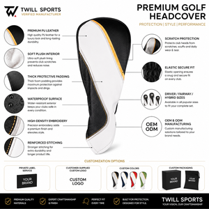 Fundas para Palos de Golf de Cuero Universales, Duraderas, Cómodas, con Diseño Profesional de Última Generación, Impermeables, con Impresión de Logotipo - Product Image 5