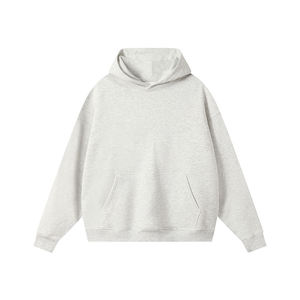 เสื้อฮู้ดโอเวอร์ไซส์แบบยูนิเซ็กซ์ ผ้าฝ้ายเฟรนช์เทอร์รี่ สีพื้น ดีไซน์กระเป๋าเสื้อ สวมใส่สบายๆ สำหรับฤดูใบไม้ร่วง - Product Image 1