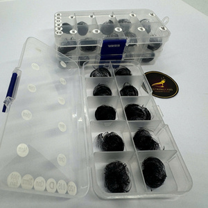 Extensions de cils préfabriquées en poils synthétiques PBT coréens 3D-20D, longueurs mixtes, naturelles, longues, courbures CC/DD/LD/M, personnalisables avec logo, boîte écologique, OEM - Product Image 5