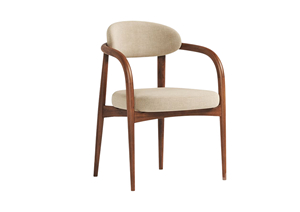 Silla de Comedor Moderna Tapizada en Madera con Asiento y Brazos de Microfibra para Comedores, Hoteles y Hogares - Product Image 6