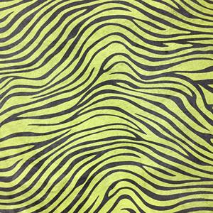 Cuir de vachette véritable première couche imprimé cheval vert et zèbre pour chaussures et bagages - Feuille entière - Product Image 1
