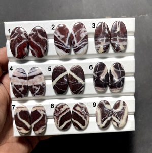 พลอยแจสเปอร์มะพร้าวธรรมชาติคู่ ทรงคาโบชอง ขัดเงา พร้อมจำหน่าย ขายส่งจากผู้ผลิตและผู้จัดจำหน่าย - Product Image 1