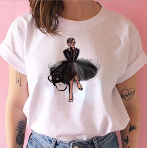 Camiseta de Algodón de Moda para Mujer, Manga Corta, Estilo Casual de Verano, Diseño de Logotipo Personalizado, Proveedor Mayorista - Product Image 1