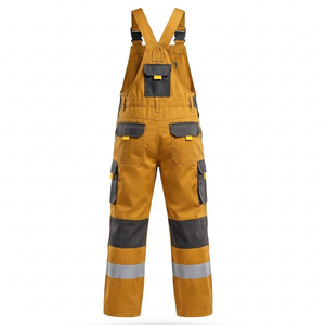 Reflective Hi Vis <b>Bib</b> and Brace Coveralls Adjustable Buckle Hi Vis <b>Bib</b> and Brace Direct Factory Supplier Hi Vis Dungarees - Product Image 2