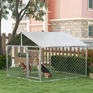 Cuccia per Cani da Esterno Impermeabile in Argento, per Cani di Taglia Piccola e Media, 6.6 X 6.6 X 4.9 Pollici - Product Image 1