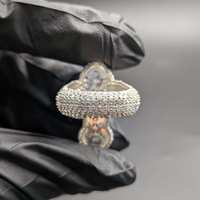 Bague Croix de Luxe en Moissanite Plaqué Rhodium, Coupe Baguette, Argent Sterling 925, Sertissage Canal, Bijou Unisexe pour Fête, Charme