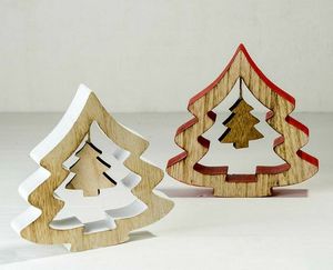 Decorative Wooden Christmas <b>Tree</b> for Holiday Home Décor, Handmade Natural Wood Christmas <b>Tree</b> <b>Ornament</b>, Rustic Tabletop - Product Image 2