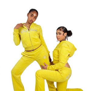 Ensemble de sweat-shirts confortables pour femmes de qualité supérieure avec un haut en molleton brossé doux et un bas décontracté pour la mode et les vêtements en gros - Product Image 1