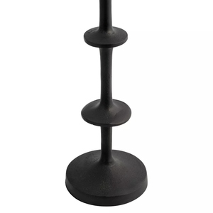 Élégant support de bougie sur pied en aluminium noir mat pour Noël et mariages, taille et forme personnalisables, écologique - Product Image 3