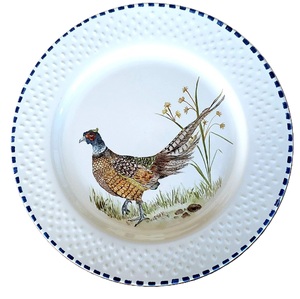 Plateau en métal émaillé, magnifiquement fabriqué à la main, tendance et élégant, pour la décoration de la maison, avec un design Art Déco imprimé d'oiseaux et d'arbres. - Product Image 4